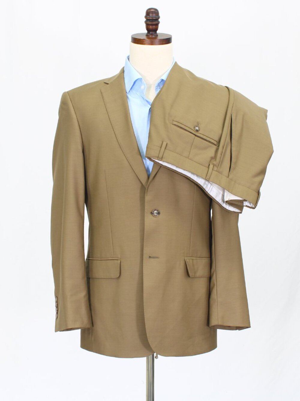 Jos. A. Bank 40L 34x31 Brown Full Suit 2-Button Solid R726